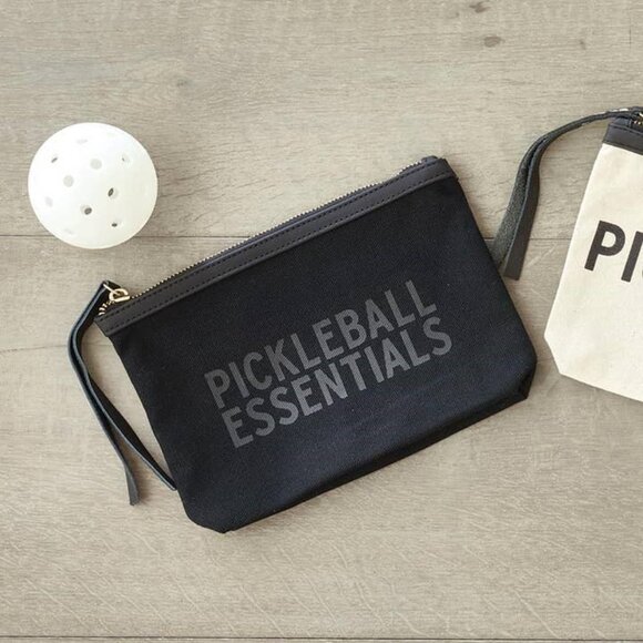 Black Canvas Pouch - Pickleball Essentials - Picture 2 of 2